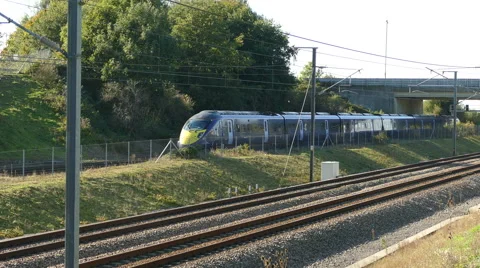 High speed express train - UK Stock Footage 56154808