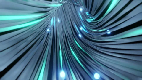 High-Speed Fiber Optic Data Flow in Abstract Tunnel Stock Footage 321423926
