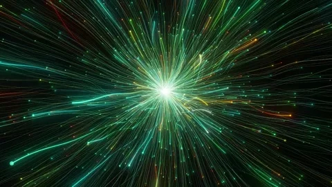 High-Speed Fiber Optic Data Transfer Light Burst Stock Footage 339270238