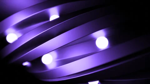High speed flying balls of light inside metal figure. Design. Dots of ight Stock Footage 265922584