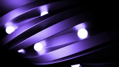 High speed flying balls of light inside metal figure. Design. Dots of ight Stock Illustration