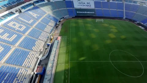 High Speed FPV Drone Dive Towards Cuauhtemoc Stadium Main Entrance Stock Footage 342545559