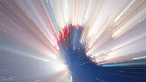 High speed galactic travel with vortex star trails Stock Footage 154141837