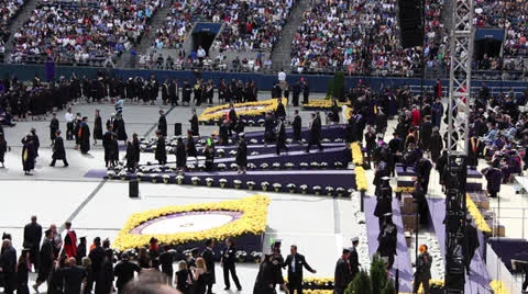 High Speed Graduation Ceremony Stock Footage 24805374