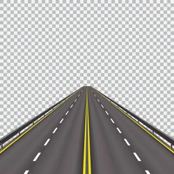 High-speed highway in the future. Isolated on a checkered background. illus.. Stock Illustration