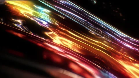 High Speed Holographic Light Trails Abstract Background Stock Footage 328274920