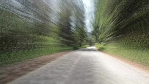 High-speed hyperlapse on winding forest road 2023 Stock Footage 247732468
