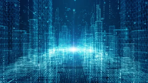 High-speed internet connection data analysis process motion abstract Stock Footage 286071768