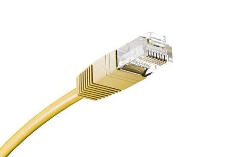 High-speed internet connection. RJ45 cables and plugs against a technical Illustrazione stock