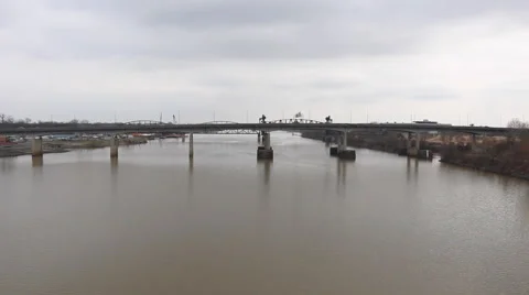 High Speed Interstate over the Arkansas River Video stock 62061381