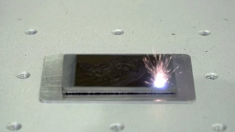 High-speed laser marking system Stock Footage 118568842