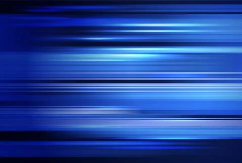 High speed light lines vector background, blue dynamic motion, trails with Stock Illustration