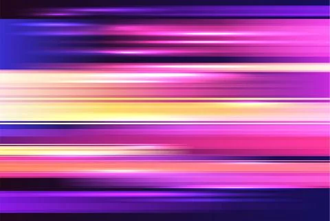 High speed light lines vector background, colorful dynamic motion, trails with Stock Illustration