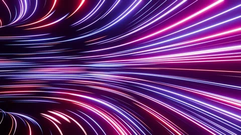 High speed lights and stripes moving in tunnel. Stock Footage 277080982