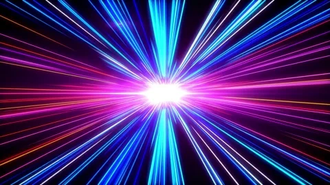 High Speed lights Tunnel motion trails Stock Footage 266122058