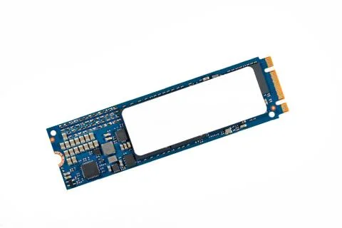 High speed M2 2280 SSD storage drive isolated on white Stock Photos