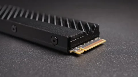 High Speed M.2 SSD for PC. Computer hardware shortage concept. M.2 and NVMe.. Stock Footage 329323260