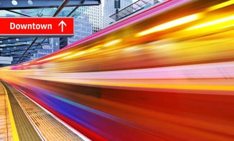 High speed metro train Stock Photos