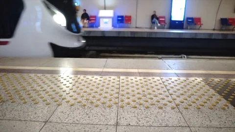 High speed metro, train station. Passengers and urban, subway concept.  Stock Footage 116509054
