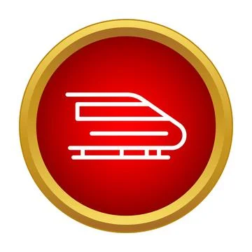 High speed modern train flat icon concept イラスト素材