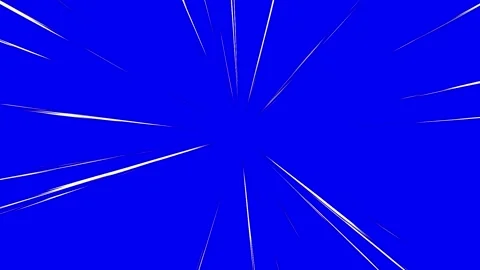 High-speed motion lines radiating on vivid blue background Stock Footage 327138698
