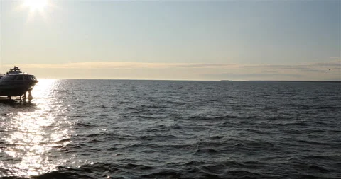 High-speed motor ship Stock Footage 101748616