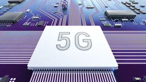 High-speed operation of the 5g processor. Looping video. Stock Footage 165902286