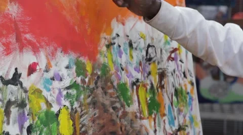 High Speed Painting Stock Footage 44182378