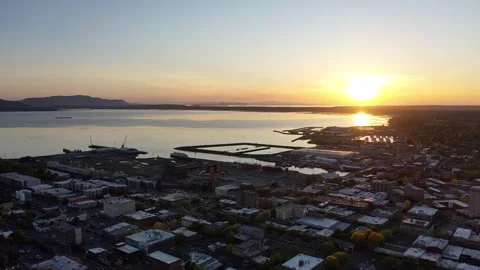 High speed passenger train during sunset Stock Footage 311348265