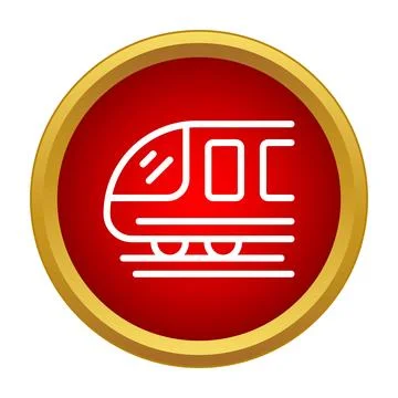High speed passenger train icon representing rapid public transport Stock Illustration