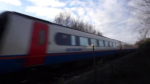 High Speed Passenger Train passing by (East Midlands Trains) 動画素材 72501574