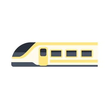 High speed passenger train vector illustration moving fast Stock Illustration