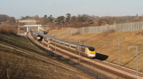High Speed Passenger Trains Video stock 11263494