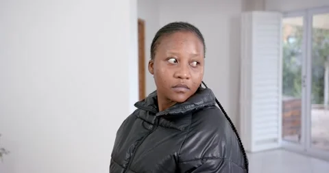 High speed photography for dynamic scenes, wearing black jacket, woman with Stock Footage 345570001