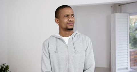 High speed photography for dynamic scenes, looking confused and skeptical, man Stock Footage 346295391