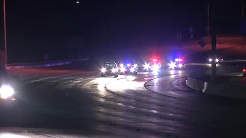 high speed chase at night