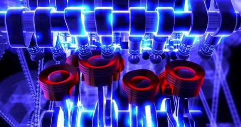 High speed racing car on track zooming into engine animation. Stock Footage 329662472
