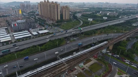High-speed rail Stock Footage 96280784