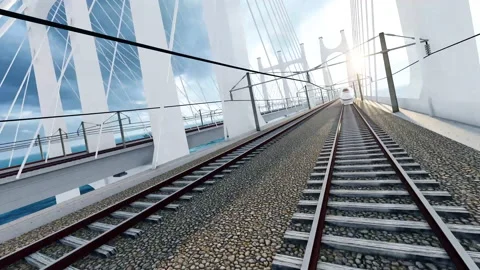 High speed rail Stock Footage 225418880