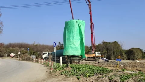 A high-speed railway construction site on the outskirts of Shanghai Stock Footage 170189260