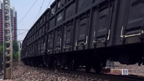 High speed railway train in motion China Railway Harmony Railway Elevated Touris Stock Footage 243038337
