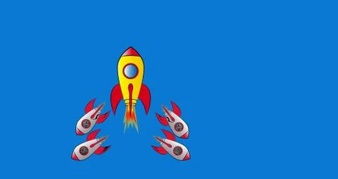 High speed rocket and new thinking Stock Illustration