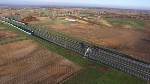 High-speed route, aerial view Stock Footage 85288538