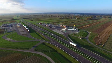 High-speed route, aerial view Stock Footage 85288728