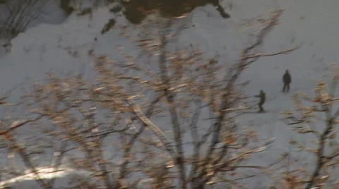 High speed skiing 库存影片 1042107