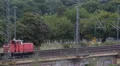 High Speed Small Diesel Shunt Locomotive Passing Marshalling Manoeuvre Railroad HD Footage