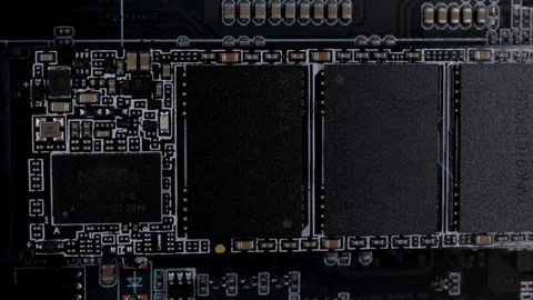 High speed ssd m2 disk for pc on a board. Stock Footage 263478162