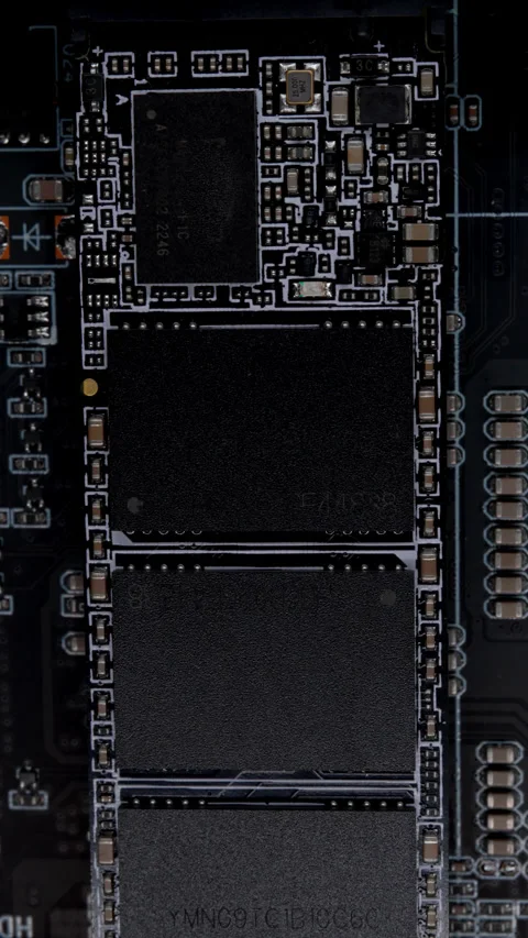 High speed ssd m2 disk for pc on a board. Stock Footage 272968486