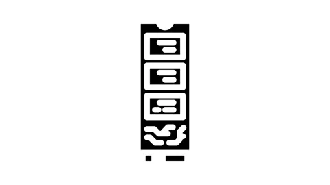 High speed ssd storage gaming pc glyph icon animation Stock Footage 326730854