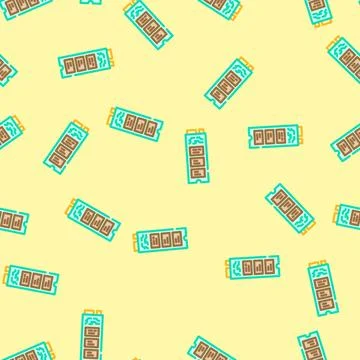 High speed ssd storage gaming pc vector seamless pattern Stock Illustration
